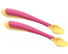 Easy Grip 2pc Soft Tip Spoons Pink/Yellow