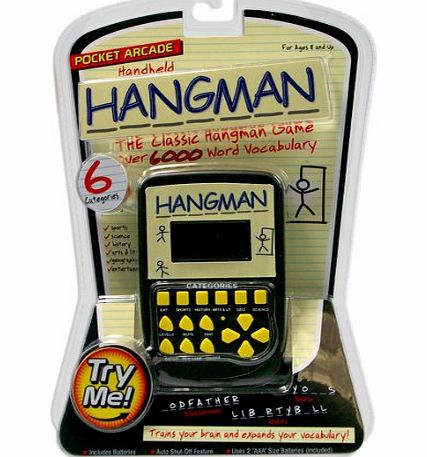 Playmaker Toys Handheld Pocket Arcade Electronic Hangman Game