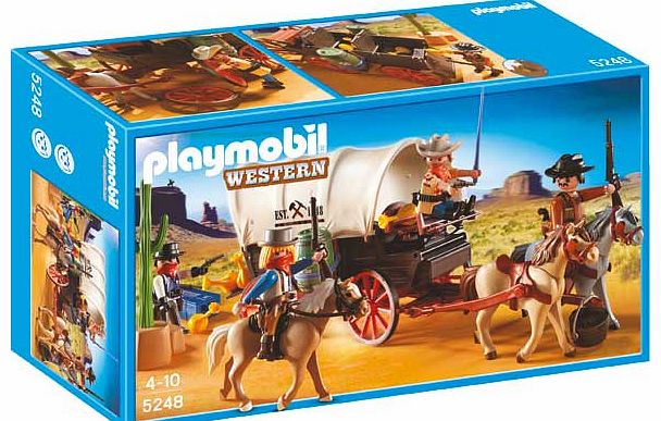 Playmobil 5248 Covered Wagon with Raiders