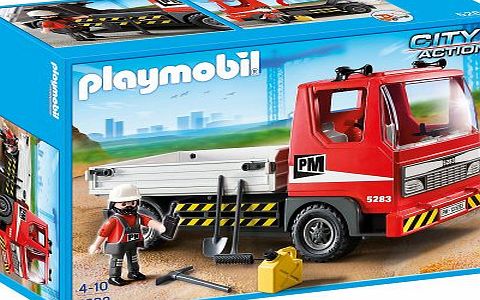 Playmobil 5283 City Action Flatbed Construction Truck