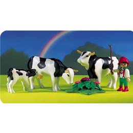 Playmobil Boy with Cows