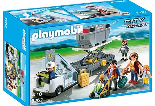 Playmobil City Action 5262 Aircraft Stairs with Passengers and Cargo