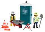 Playmobil Construction Portable Bathroom (Toilet) With Crew