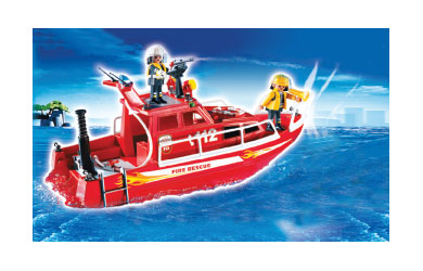 Playmobil Fire Rescue Boat with Pump 3128