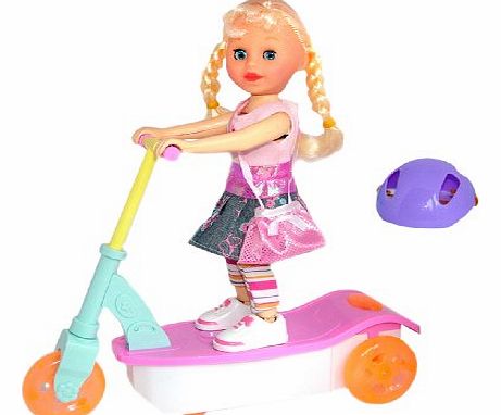 BUMP N GO Dancing Doll amp; Scooter Pink Girls Toys, Helmet LED Lights Music Sound