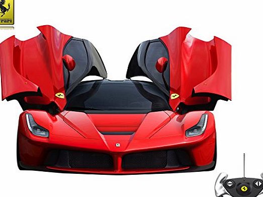 Playtech Logic Ferrari LaFerrari Remote Control Car 40Mhz - Opening Doors - Working Lights - La Ferrari Electric Radio Controlled RC Car - PL9353 Official Licensed 1:14 Ferrari F150 Model - RTR, EP (Red) 40Mhz