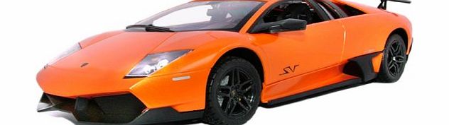 Playtech Logic Genuine Licensed 1:14 Lamborghini Murcielago LP670-4 Electric Radio Controlled RC Car Ready To Run - Orange, Yellow, Grey (Orange)
