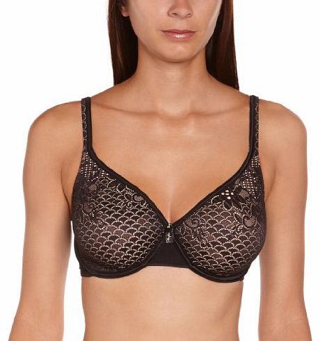 Playtex Lace Support Full Cup Womens Bra Black 34B