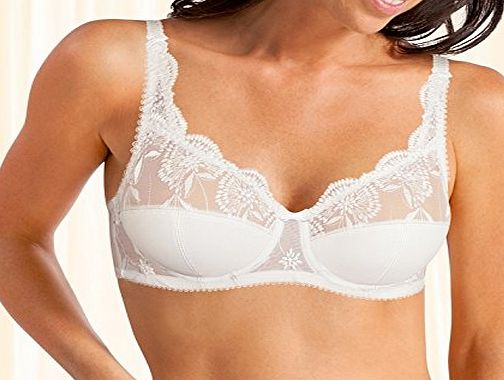 Playtex Sophisticated Tulle Full Cup Womens Bra White 38D