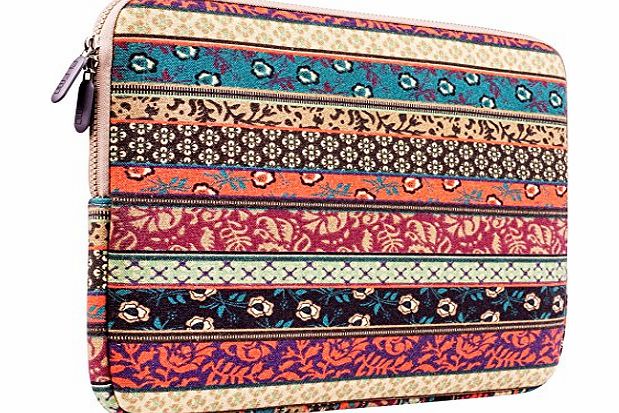 Plemo  Bohemian Style Canvas Fabric 12-12.5 Inch Netbook / Laptop / Notebook Computer Sleeve Case Bag Cover, Mystic Forest