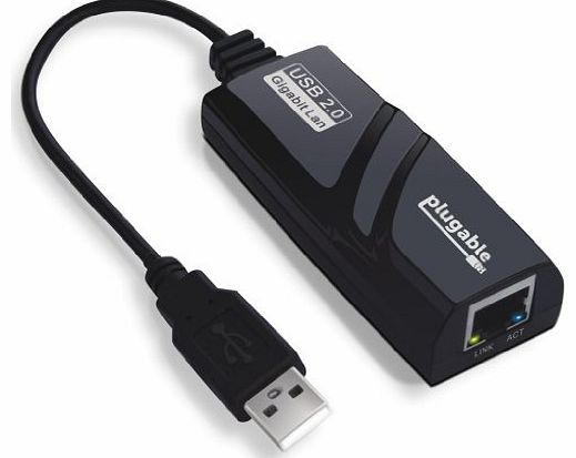 Plugable Technologies Plugable USB 2.0 to 10/100/1000 Gigabit Ethernet LAN Wired Network Adapter for Chromebook, Macbook Air, Windows, and Specific Android Tablets (ASIX AX88178 Chipset)