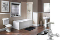 Plumbworld Amberley Traditional White Ash Bathroom Suite