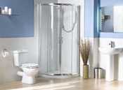 Plumbworld Mira Sport 9kw Shower and Shower Enclosure Milan Bathroom Suite 900mm