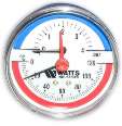 Plumbworld Thermometer Pressure Gauge with Axial Connection 4 Bar