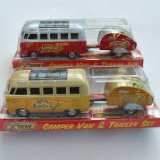 Camper Van and Trailer Set. World Touring Classic