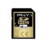 pny - Flash memory card - 4 GB - SDHC