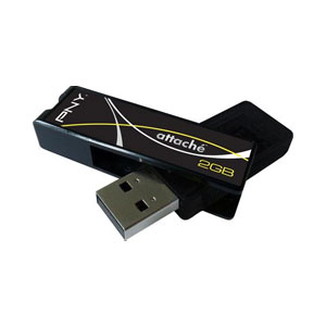 PNY 2GB Attache Original USB Flash Drive - Black