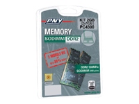 PNY memory - 2 GB ( 2 x 1 GB ) - SO DIMM 200-pin - DDR II