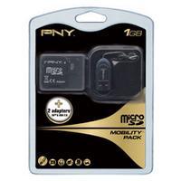 PNY Memory/1GB MicroSD with full size SD  mini USB Adapters