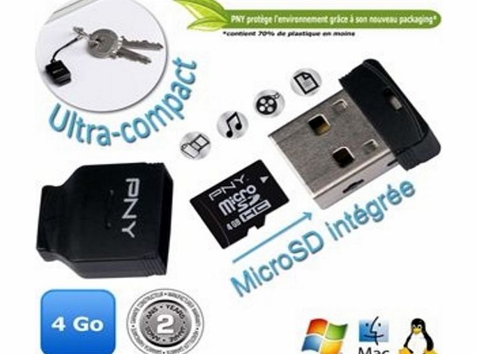 Pny SDU4GBBABY-EF - 4GB - Black - USB 2.0 Flash Drive