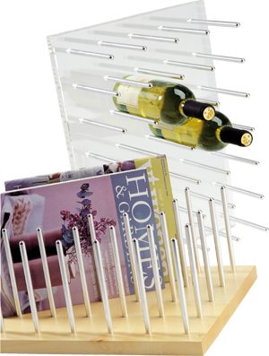 Fakir Magazine or Wine Rack in Acrylic