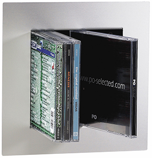PO Quadrat Small Wall Mounted CD Holder For Up To 12 CD`