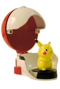pokeball with curling figure