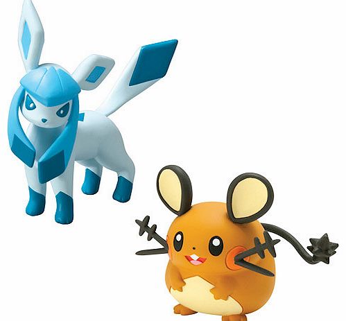 Pokemon XY Double Figure Pack - Dedenne vs Glaceon