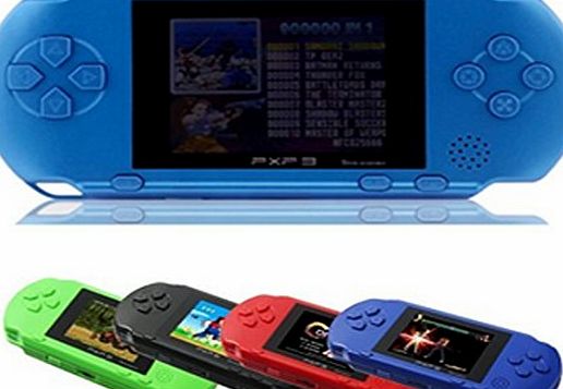 Polade game console Polade 2.7inch LCD Rechargeable Game Console Retro Megadrive 16 Bit 150  Games (blue)