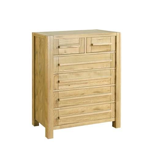 Poland Oak 2+4 Chest of Drawers