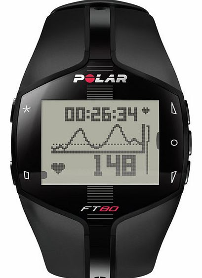 Polar FT80 Heart Rate Monitor - Black/White