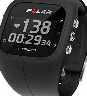 POLAR  A300 Fitness and Activity Tracker with Heart rate monitor- Black