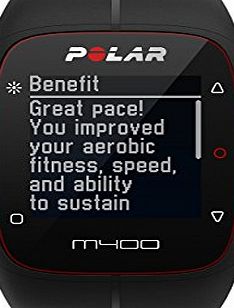 POLAR  M400 GPS Watch - With Heart Rate Monitor, Black