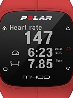 POLAR  M400 GPS Watch - Without Heart Rate Monitor, Red