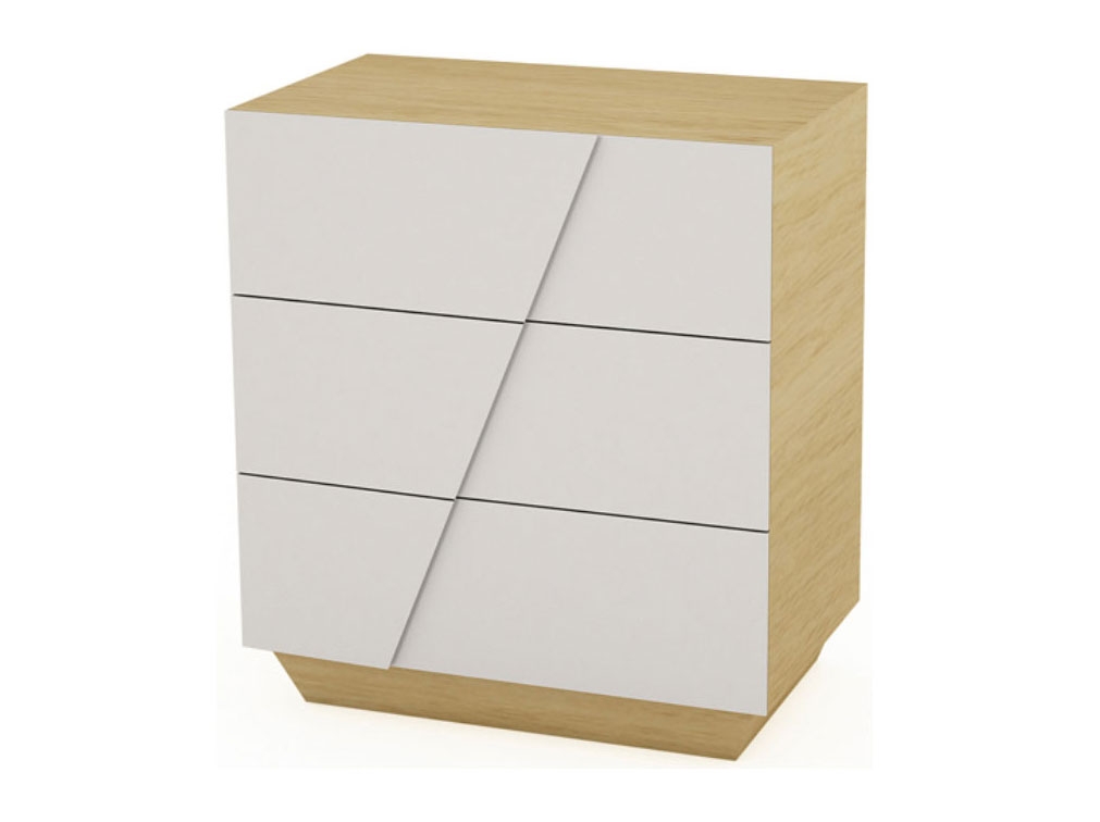 White/Oak Chest of Drawers