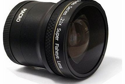 .21x HD Super Fisheye Lens w/ Macro Attachment 52/58mm Filter Mount for Digital SLR Cameras Lens