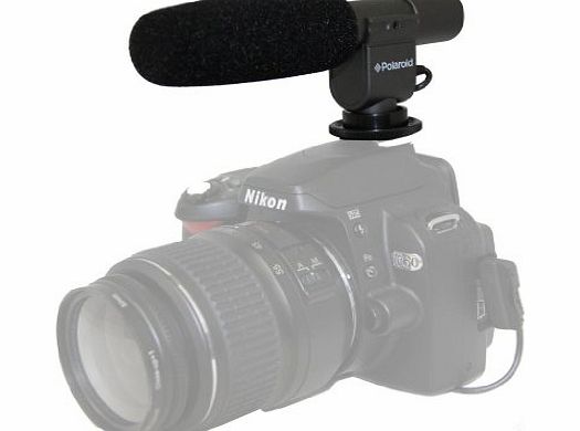 Polaroid Pro Video Condenser Shotgun Microphone For Digital SLR Cameras amp; Camcorders