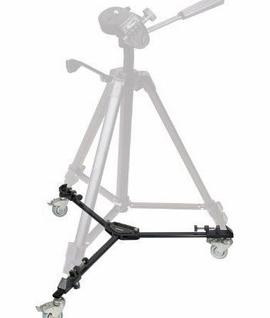 Polaroid Universal Foldable Tripod Dolly With Handle And Deluxe Carrying Case For Camcorders And Cameras