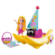 Polly Pocket Goody World Vehicle Banana Boat Doll