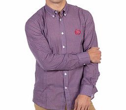 Red checked pure cotton Oxford shirt