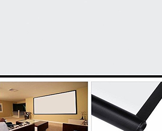 Popamazing 100 Inch Matte White Home Cinema Projector Screen