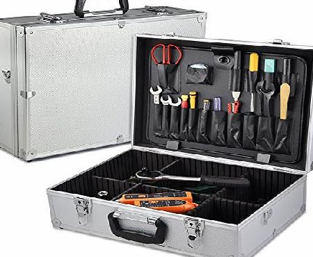 Popamazing Electricians Aluminium Case Flight Tool Box Organiser