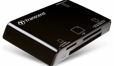 Transcend P8 15-in-1 USB 2.0 Flash Memory Card Reader TS-RDP8K (Black) Color: Black