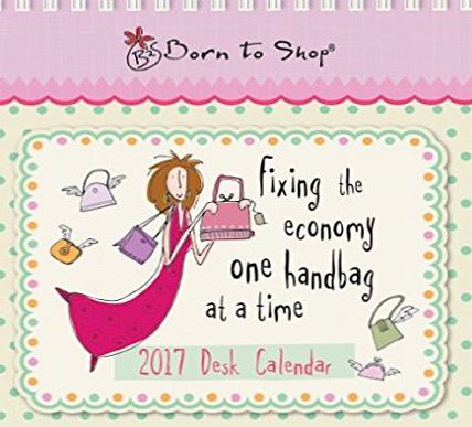 Portico Born To Shop Desk Calendar 2017