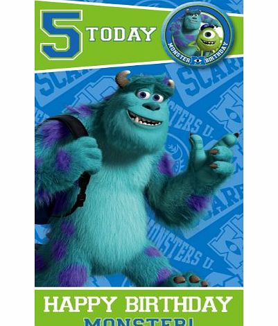 Portico Monster University Birthday Card For 5 Year Old