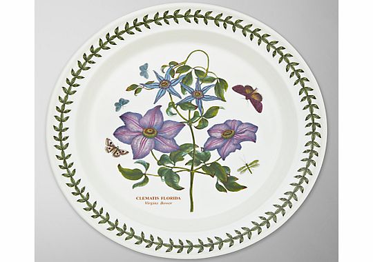 Botanic Garden Plate, Clematis,