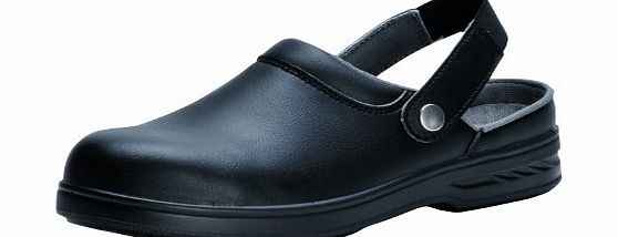 Portwest Safety Catering Chef Kitched Clog Steel Toecap (6, Black)