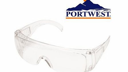 Portwest Safety Spectacles Car Maintenance Hygiene Protection PORTWEST PROTECTIVE GLASSES EN166 ANTI STRATCH PW30CLR