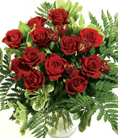Post-a-Rose Dozen Deluxe Red Roses