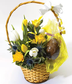 Post-a-Rose Easter Flower Gift Basket